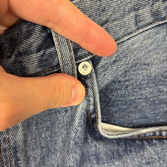 AGOLDE High Rise Straight Leg Jeans *NO SIZE OR TAGS* button fly 33 x 29.5 - Picture 9 of 10